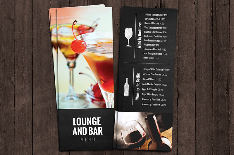 bar lounge drink menu mockup2