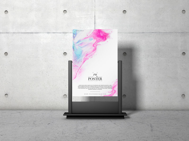 Free Advertising Stand PSD Poster Mockup