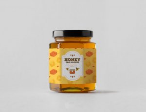 Free Honey Jar Mockup PSD