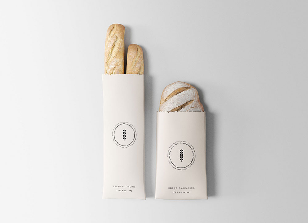 free Bread Packaging Mockup