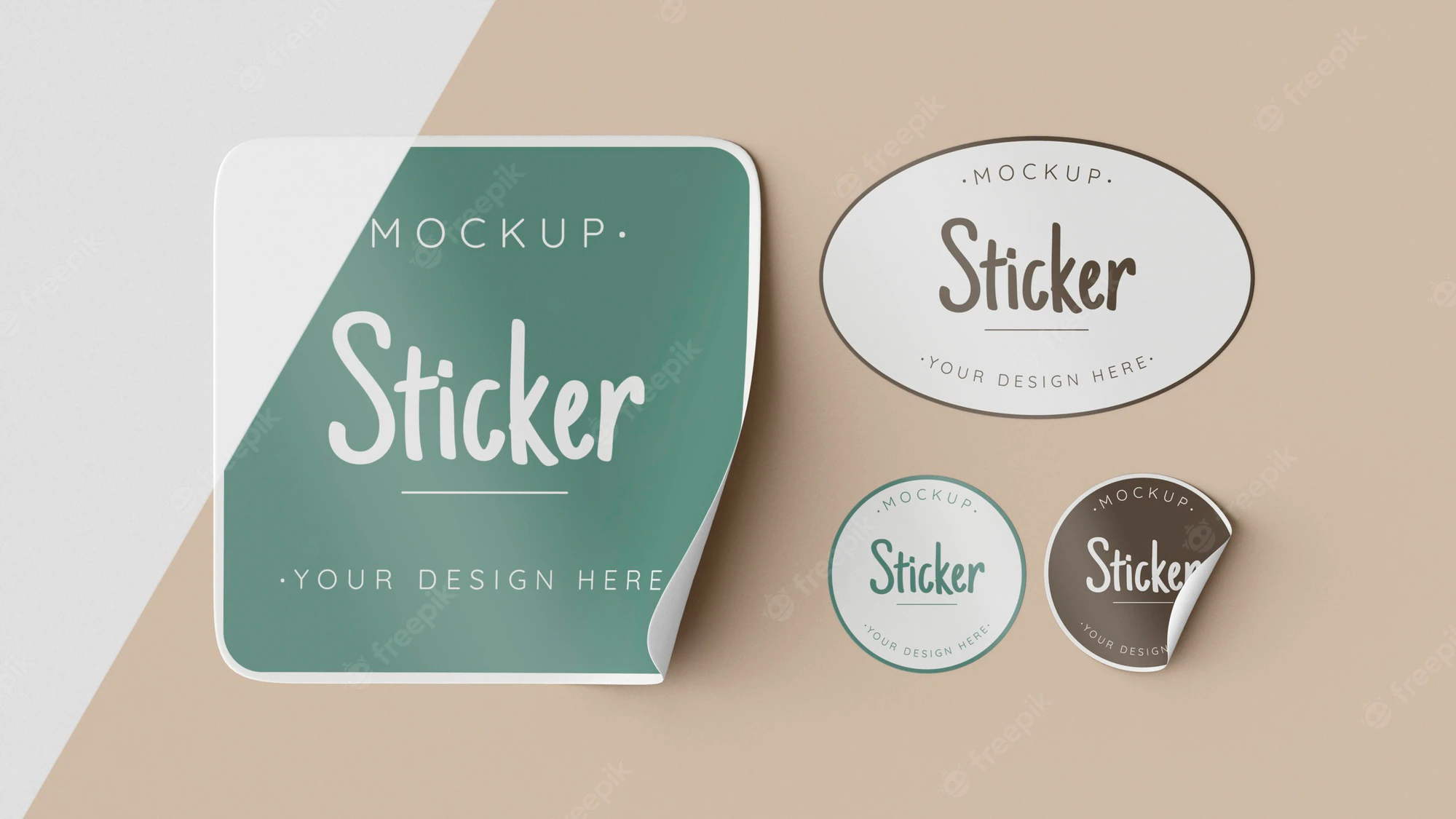 top view sticker collection mock up 23 2148884460